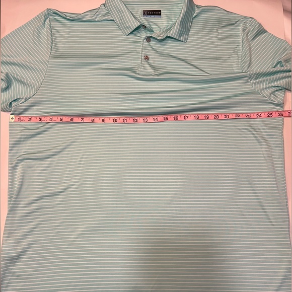 PGA Tour Polo | Pale Teal and white Striped | Size XXL - Picture 8 of 10